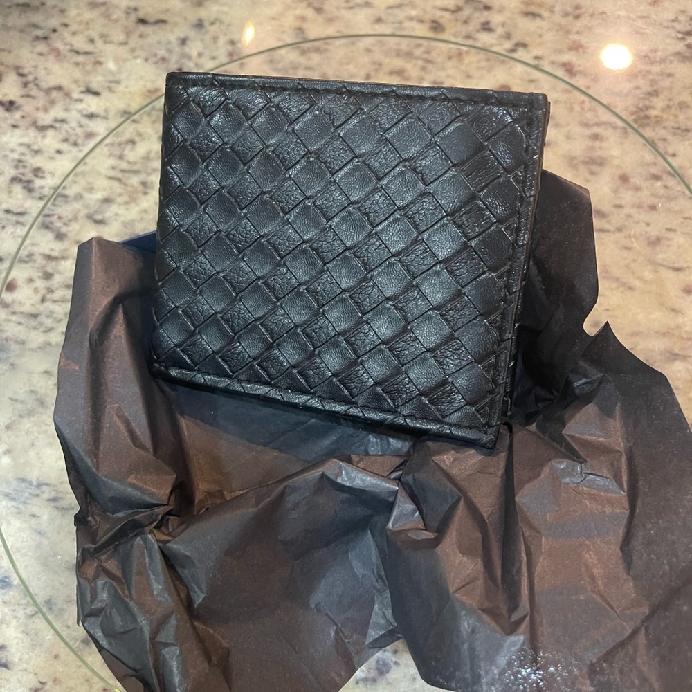 Black leather wallet